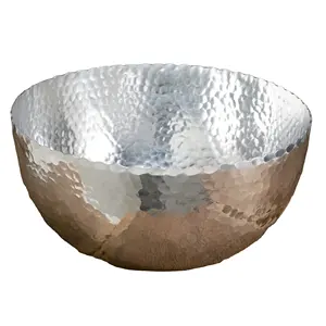 Foot Therapy Bowl Silver Color Simple Design Round Beauty And Personal Care Equipment Simple Design With Lid Nail Equipments