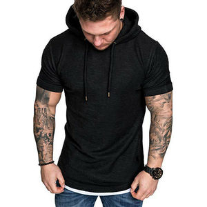 Camiseta con Capucha de Manga Corta para Regalo, Ropa Deportiva Informal para Entrenamiento, Tops Deportivos, Sudaderas con Capucha de Manga Larga Informales para Hombre - Product Image 5