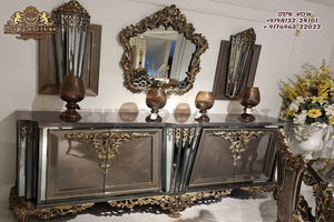 โต๊ะรับประทานอาหารไม้สักที่ทันสมัยพร้อมเก้าอี้,ชุดโต๊ะทานอาหาร Royal Metallic เสร็จ - Product Image 5