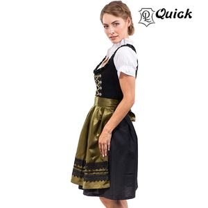 ชุดเดรสสไตล์บาวาเรียน 3 ชิ้น - ชุดเดรสผู้หญิงแบบดั้งเดิมทันสมัย ผ้าชีฟอง แต่งลูกไม้ กระดุมตกแต่ง เป็นมิตรกับสิ่งแวดล้อม เหมาะสำหรับงานคอสเพลย์และปาร์ตี้ - Product Image 4