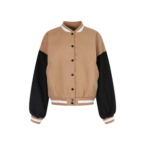 2022 Fall High Quality Women Crop Letterman <b>Jackets</b> Winter <b>Long</b> Sleeves Coats <b>Leather</b> Bomber Custom Varsity Baseball <b>Jacket</b> - Product Image 1