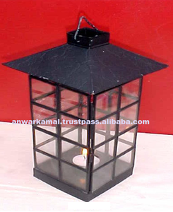 โคมไฟแก้วโลหะทรงสี่เหลี่ยมสำหรับตกแต่งบ้าน - Product Image 2