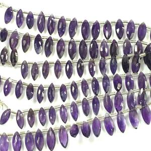 Piedra Preciosa de Amatista Púrpura de Grado AAA, Forma Marquesa, Facetada, 7x14 mm, para la Fabricación de Joyas, Cuentas Sueltas - Product Image 1
