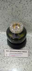 black <b>tea</b> light cremation <b>urn</b> funeral supplies Brassworld India - Product Image 4