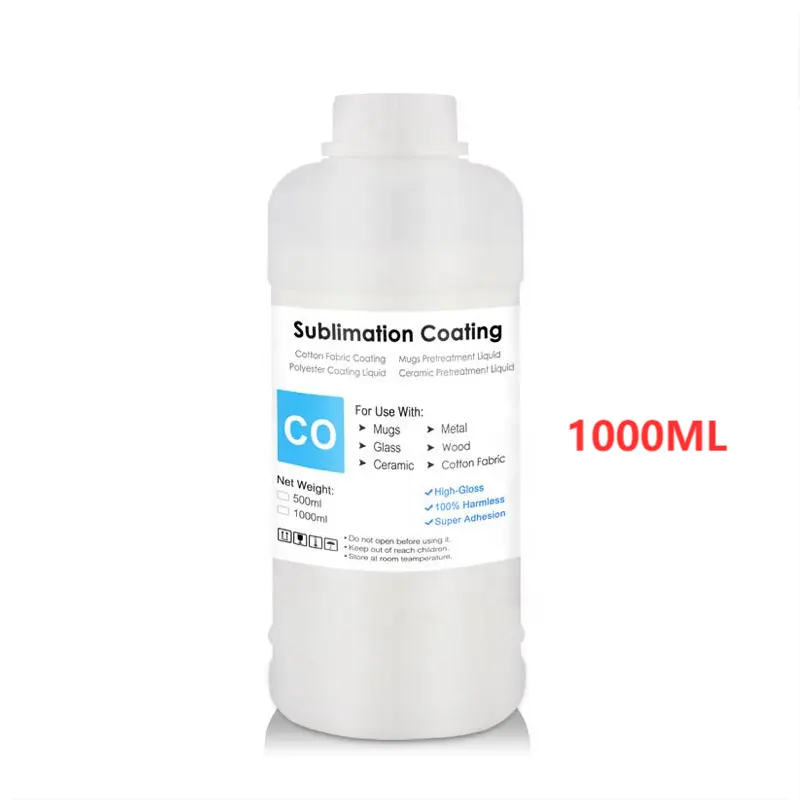 Ocbestjet 1000ML 승화 액체 코트 코팅 머그잔 코튼 패브릭 전처리 액체