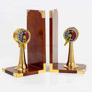 Top à la mode nautique navire télégraphe serre-livres en bois personnalisé nautique serre-livres organisateur de bureau serre-livres taux de gros - Product Image 5