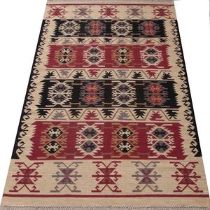 Rich Look Vintage Kilim <b>Rugs</b> for Modern Exclusively Hand Made in India Woven Red Adults Floor Covering Traditional Designs - Product Image 2
