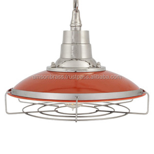 <b>Red</b> and Silver Antique Design Pendant <b>Lamp</b> Metal Iron Dinning Table Balcony Hanging Pendant Decor <b>Lamp</b> - Product Image 1