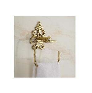 Porte-serviettes mural antirouille avec finition dorée, accessoires de salle de bain très vendus - Product Image 5