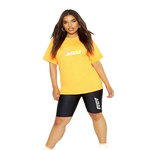 Ensemble d'été pour femmes, T-shirt et short, bonne qualité, prix d'usine, en coton - Product Image 6