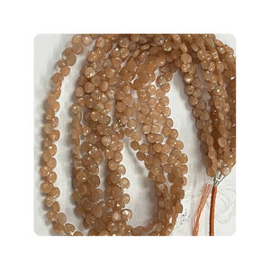 Piedras Preciosas de Piedra Lunar Rosa en Forma de Corazón, Facetadas, de Primera Calidad, para la Fabricación de Joyas, Cuentas de 5.5 mm, 17 Pulgadas, al por Mayor - Product Image 2