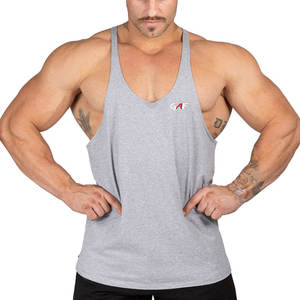Singlet de sport pour homme personnalisé, nouveau, 95% coton, 5% élasthanne, débardeur de musculation pour homme, haut musculaire - Product Image 2