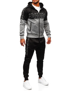Conjunto de ropa deportiva para hombre, sudadera con capucha y pantalones ajustados, chándal deportivo Multipanel con sublimación, venta al por mayor - Product Image 3