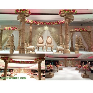 Mandap de Madera Anaya para Bodas Asiáticas en Londres, Mandap de Madera Anaya para Bodas Asiáticas en Londres, Mandap de Madera para Bodas Indias y del Sur de Asia en EE. UU. - Product Image 1