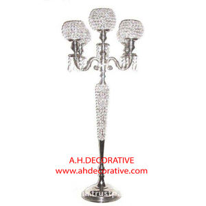 High Quality Handmade Metal 5-Candle Candelabra Crystal <b>Globe</b> Votive Customizable Wedding Centerpiece Candle Holder Christmas - Product Image 4