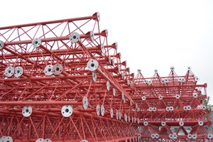 Triangular microwave transmission tower <b>electrical</b> <b>equipment</b> <b>supplies</b> telecom tower telecommunication tower Vietnam - Product Image 5