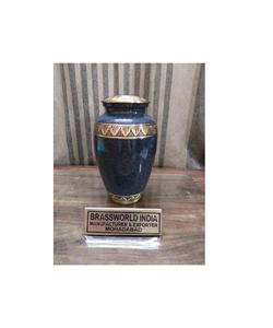 Brassworld Inde Style américain urne en laiton blanc urne de crémation humaine pour cendres fournitures funéraires - Product Image 4