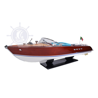 B102 - Maquette de bateau Riva Aquarama peinte à la main, réplique en bois avec support de présentation, objet de collection, décoration, cadeau, vente en gros