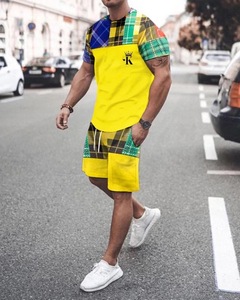 T-shirt et short d'été pour hommes, vêtements Streetwear de qualité supérieure, Design imprimé avec logo personnalisé - Product Image 5