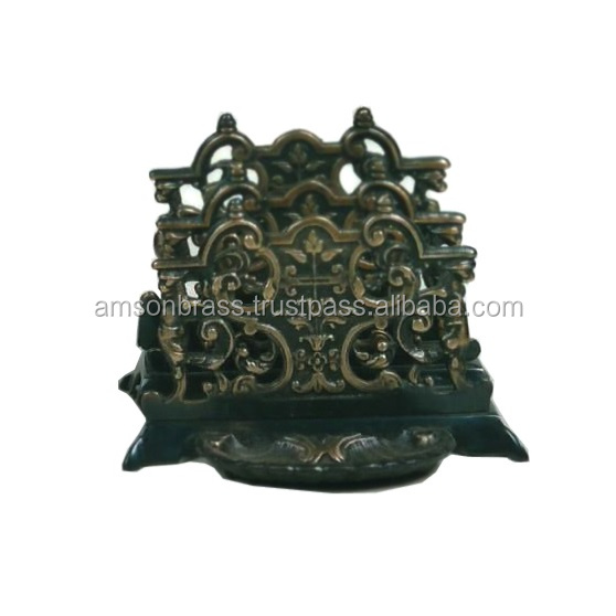 Металлический латунный золотистый держатель для букв, стойка для букв, офисный стол