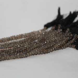 Cuentas de piedras preciosas Rondelle facetadas de cuarzo ahumado marrón Natural de 4mm y 5mm, último diseño para la fabricación de joyas, ofertas de tendencia ahora - Product Image 3