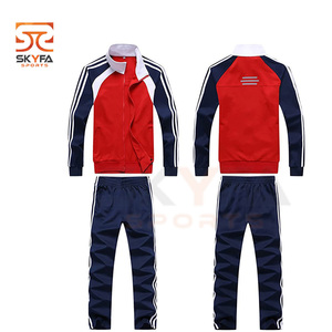 Ropa Deportiva de gimnasio de algodón/poliéster con logotipo personalizado, traje de pista de alta calidad, diseño al por mayor - Product Image 5