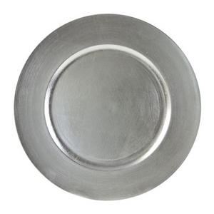 Plat décoratif en métal de table Nickel fini pour servir des aliments assiettes de chargeur hôtel cuisine restauration utilisation à un prix abordable - Product Image 2