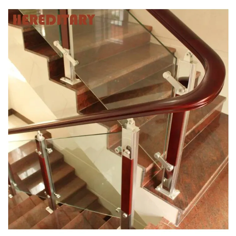 Stainless steel deck railing pillar/ wood balcony glass balustrade/glass stainless steel balcony railng designs