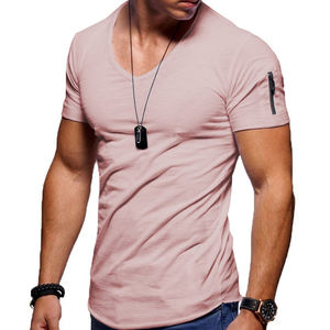 T-shirt pour hommes, en coton biologique, de haute qualité, avec logo personnalisé, décontracté - Product Image 3