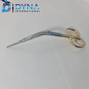 Ciseaux à angle Nasal en acier inoxydable, ciseaux à manche dorée en acier inoxydable, 13cm - Product Image 2
