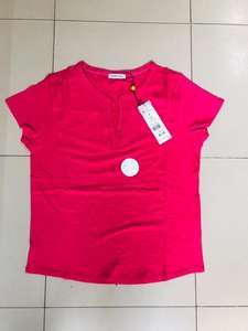 Camisetas de Punto de Algodón Transpirables de Manga Corta con Cuello en V para Mujer, de Marca Original y Calidad Premium - Product Image 5