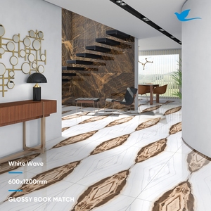 Polished Tiles Brown Color Design with Glossy Look in <b>Polish</b> Finish 600x1200 mm Polished Porcelain Tiles From Leading Supplier - Product Image 6
