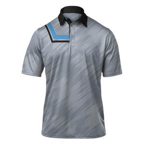 Camiseta Polo de Manga Corta para Hombre, con Cuello Henley y Bolsillo en el Pecho, de Poliéster y Algodón, a la Moda, OEM - Product Image 3
