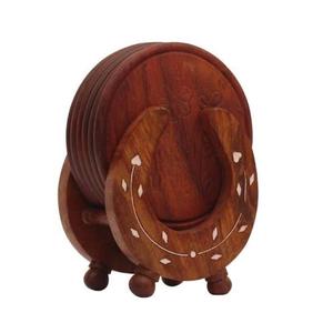 Posavasos de madera de Mango antiguo para Decoración de mesa, posavasos decorativo para té y café, venta al por mayor - Product Image 1