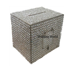 Crystal Beaded Designer <b>Card</b> <b>Box</b> High Quality Decorative Wholesale <b>Card</b> <b>Box</b> Customized Shape Tabletop Decorative Crystal <b>Box</b> - Product Image 2
