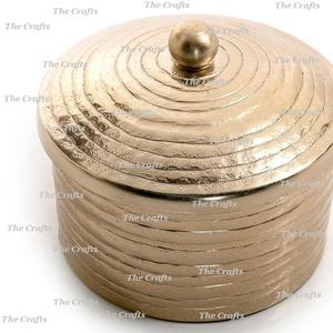 Merveilleux Design Aluminium Argent Couleur Bol De Service Avec Couvercle Forme Ronde Polyvalent Salade Fruits Bol À Soupe - Product Image 3