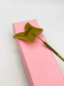 Professional Gold Plasma Butterfly Design Stainless Steel Eyelash Extension <b>Mirror</b> <b>With</b> Your Own Custom Logo Beauty Instruments - Product Image 6