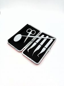 Mejor diseño Recubrimiento en polvo blanco Diferentes estilos Pinzas de extensión de pestañas Espejo Tijera de acero inoxidable Instrumento de belleza - Product Image 6