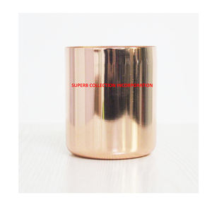 New Design Candle Jar with Metal Lid Wholesales <b>Top</b> Selling and High Quality Made India Copper and Gold Lid - Product Image 6