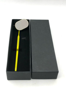 High Product Professional Yellow Powder Coating Eyelash Extension <b>Mirror</b> Stainless Steel <b>With</b> Your Own Custom Logo Beauty Tools - Product Image 6