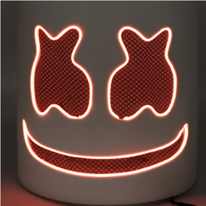 Máscara de Malvavisco Luminosa, Máscara de DJ para Fiestas, Disfraz de Malvavisco, Máscara de Látex para Halloween - Product Image 2