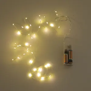 Decorative Starry Warm White Battery Operated 40 LEDs Copper Wire String Light