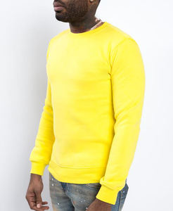 Vente en gros, haut de gamme, uni, 100% coton, Sweat-Shirt imprimé graphique, Logo brodé, pull-over pour hommes, Sweat-Shirt ras du cou - Product Image 3