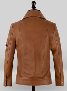 Veste de motard pour hommes, en cuir brossé avec fermeture éclair, disponibles dans toutes les couleurs de cuir, nouvelle collection - Product Image 5