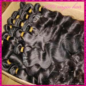 Extensiones de cabello Remy virgen de 20 pulgadas de origen indio, cabello humano de alta calidad de estilo de onda recta negra Natural - Product Image 5