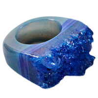 Bracelets en pierre sculptée Druzy avec placage micronique (vente en gros)