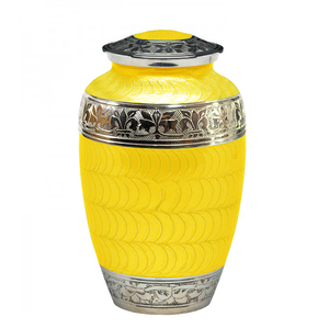 Ciselure en laiton pour anniversaire, perle jaune avec plaqué nickel, gravée de fleurs, pour adultes - Product Image 1