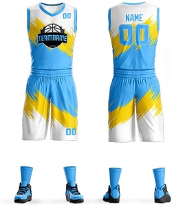 Kit de camiseta de baloncesto con diseño degradado de sublimación personalizada, uniforme deportivo transpirable con nombre de equipo y número, opción de talla grande - Product Image 1