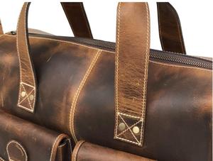 กระเป๋าแล็ปท็อปหนังควายแท้ทำมือสไตล์โบฮีเมียนอินเดียวินเทจสีน้ำตาลสำหรับทุกเพศทุกวัย น้ำหนักเบา ทนทาน ขายดีที่สุดประจำปี 2024 - Product Image 4