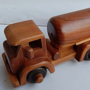 Camion de voiture en bois pour enfants, camion de moto, camion de benne, avion hélicoptère, jouets - Product Image 1